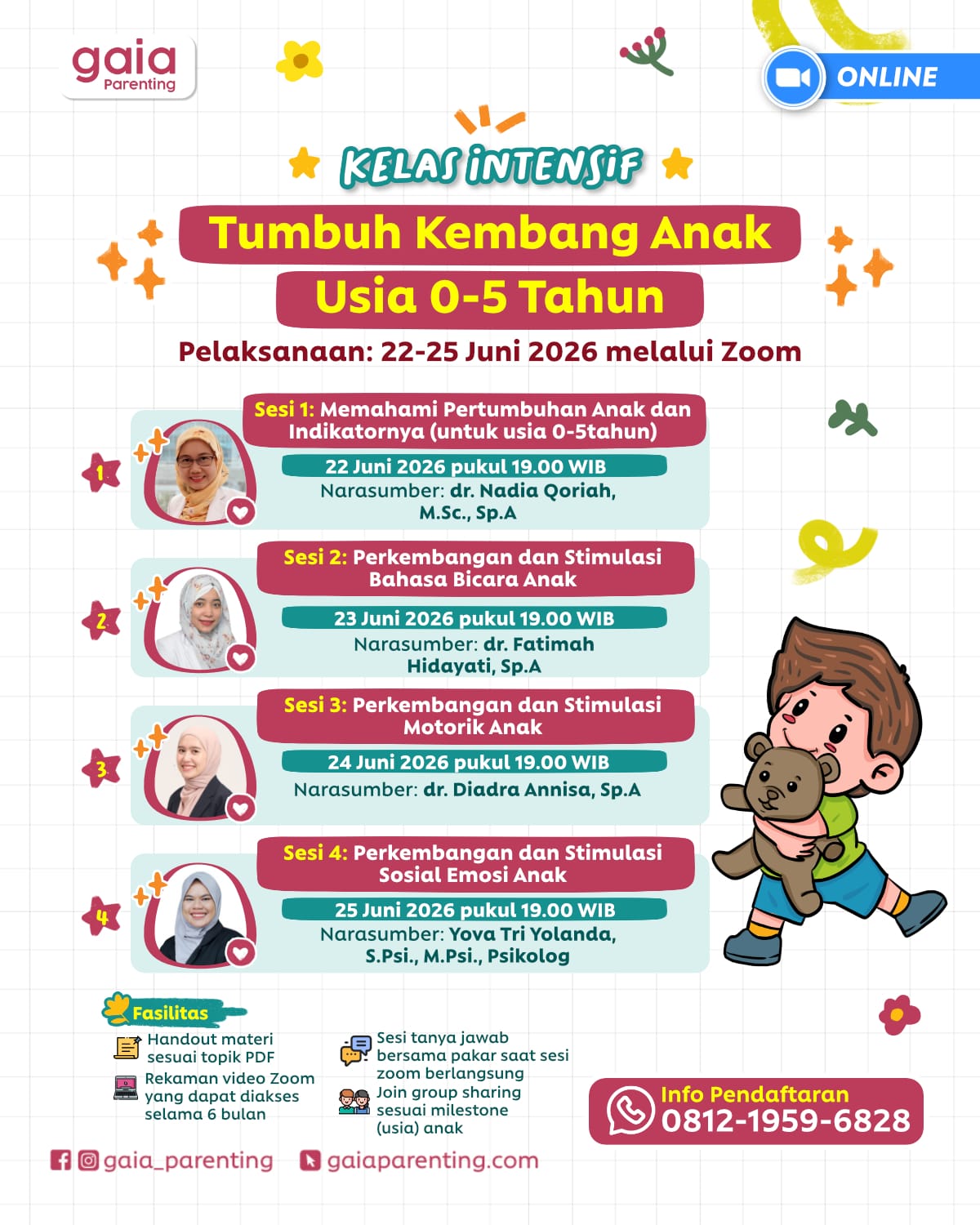 Kelas Intensif Optimalkan Tumbuh Kembang Anak Sesuai Usia dan Kenali Gangguannya logo