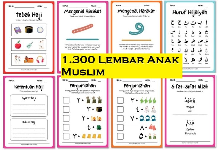 Worksheet Lembar Kerja Anak Usia 2-5 Tahun PAUD/TK/SD