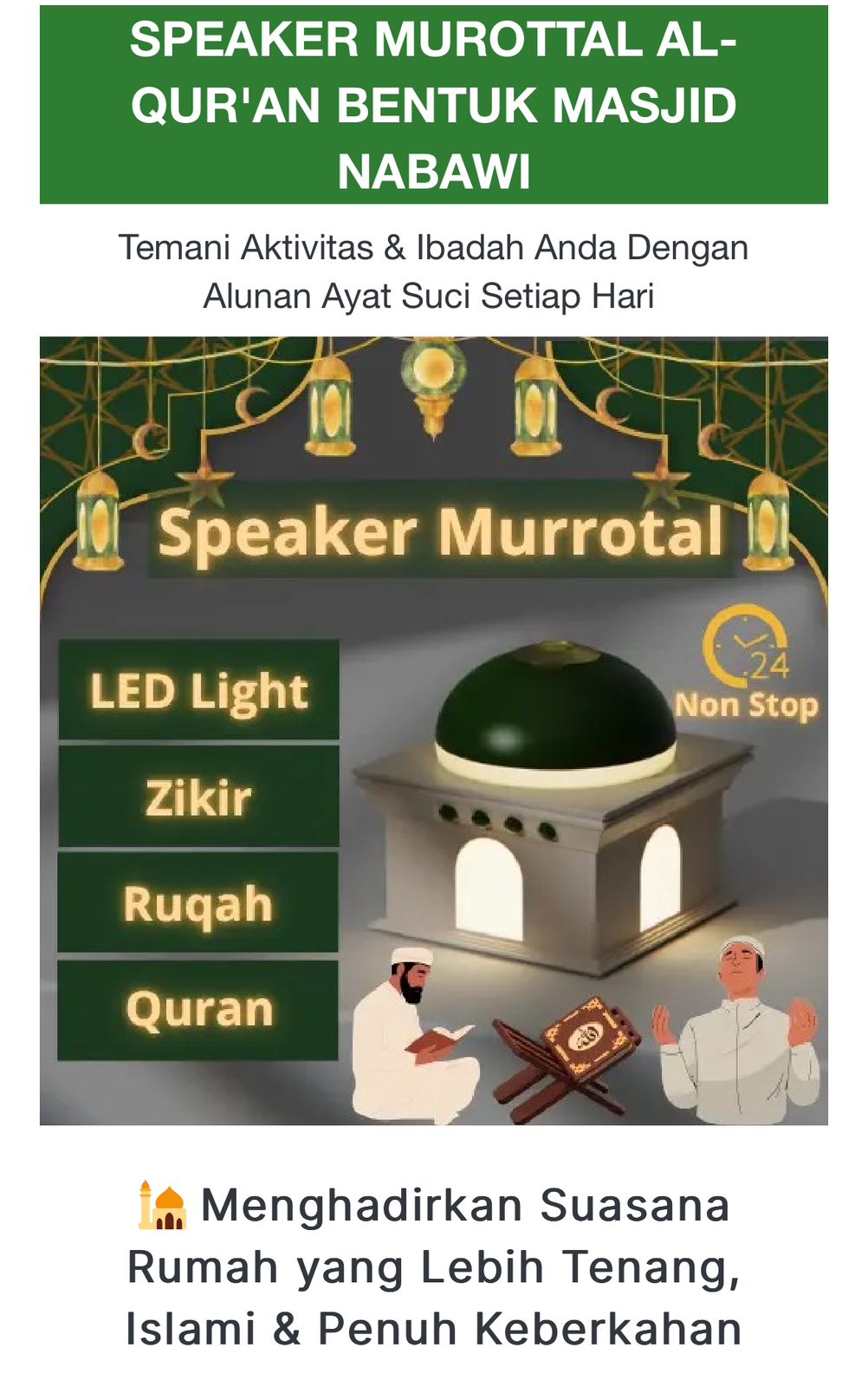 speaker quran masjid 24 jam U logo