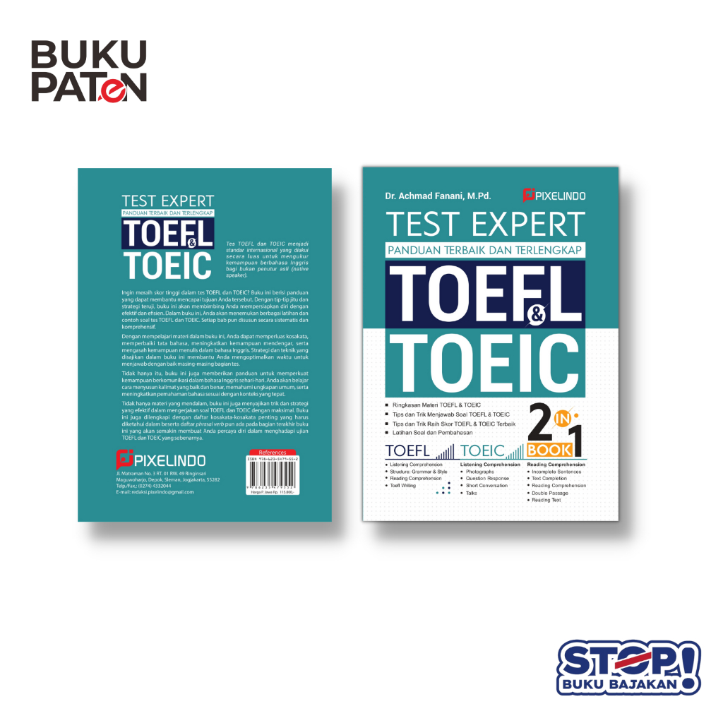 Buku Test Expert TOEFL dan TOEIC 2in1 ✨ logo