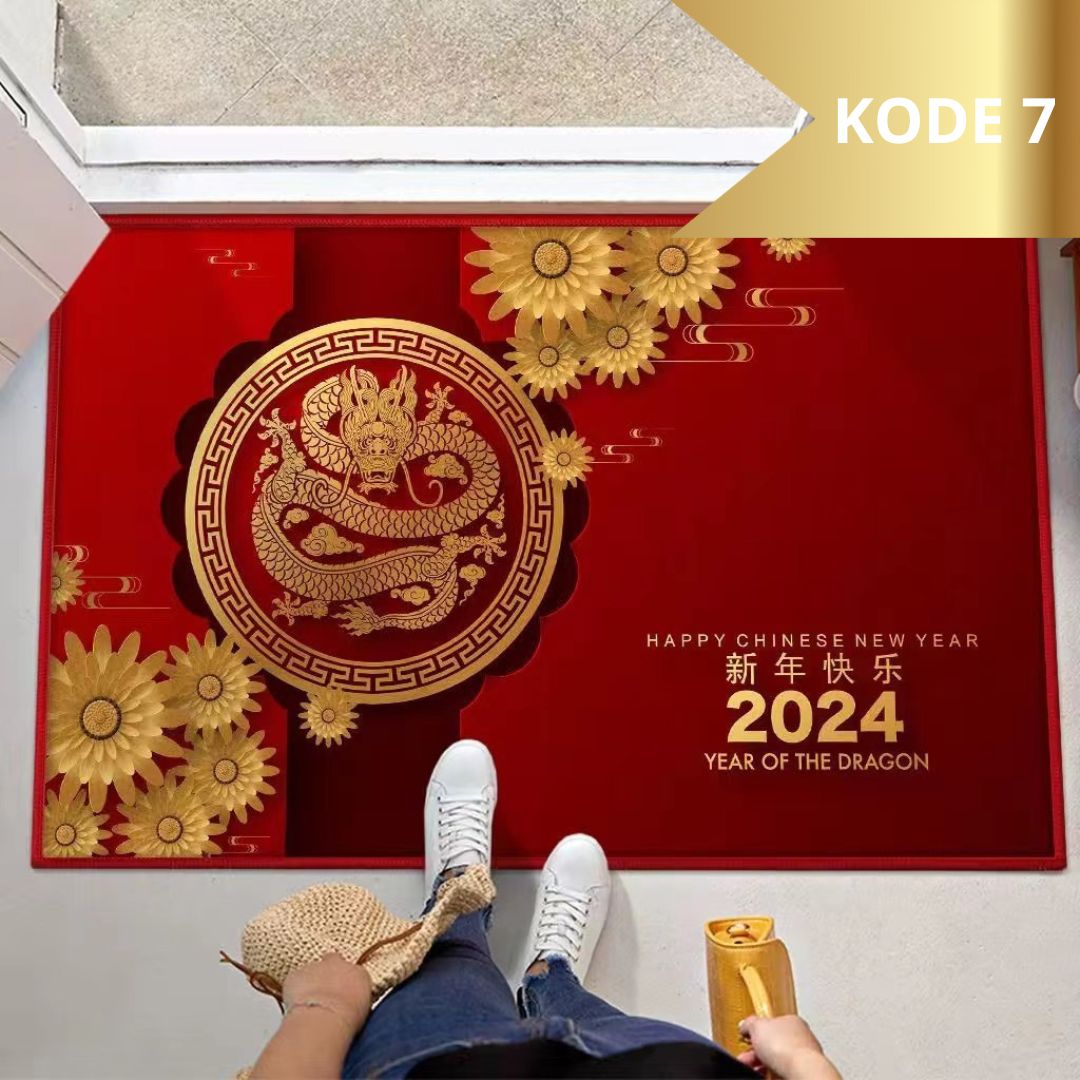 Keset Imlek Tahun Naga Membawa Rezeki 40x60cm ⚡ logo