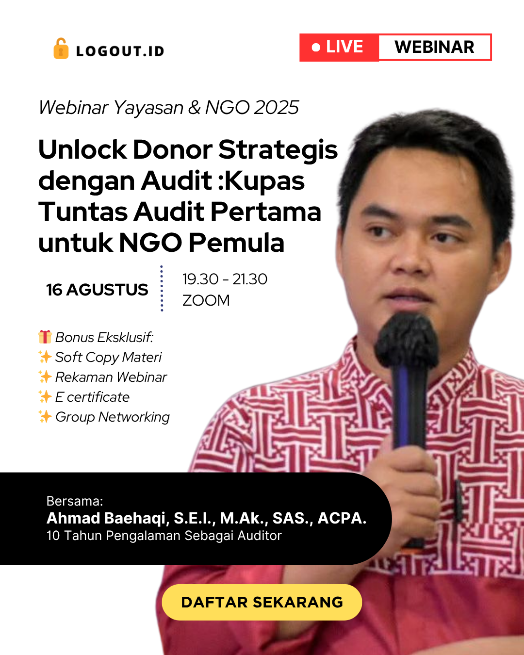 Webinar Audit Pertama Untuk NGO Pemula logo