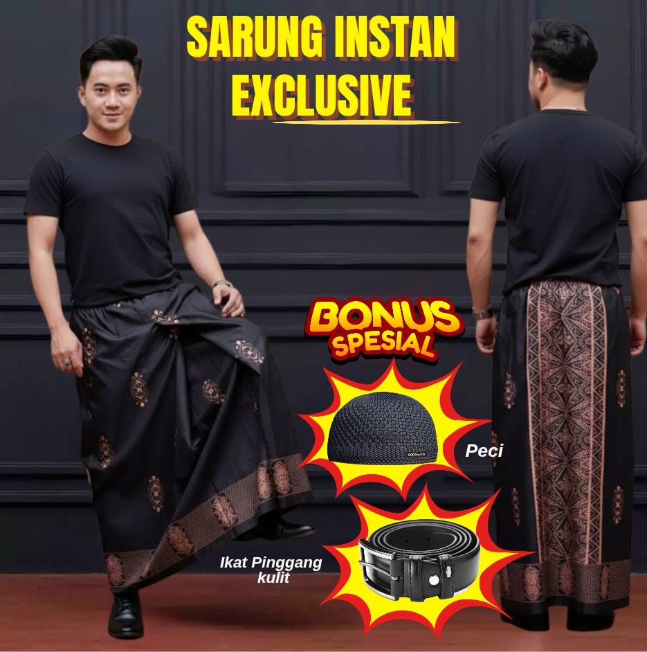 Sarung Celana Batik Motif Sarwono Pintu Aceh Bonus Peci & Ikat Pinggang Kulit-ax logo