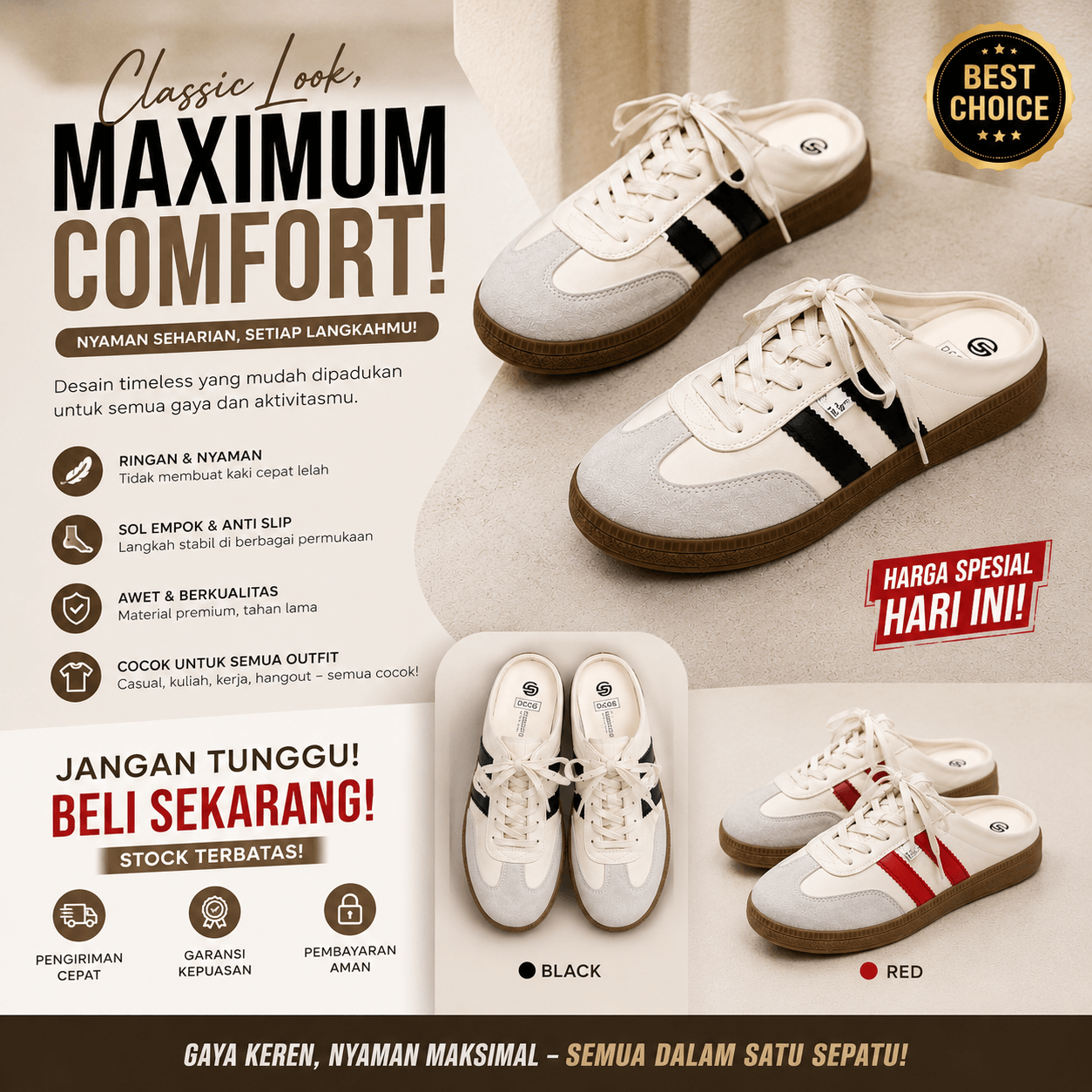 Sepatu Slip on Montique - G