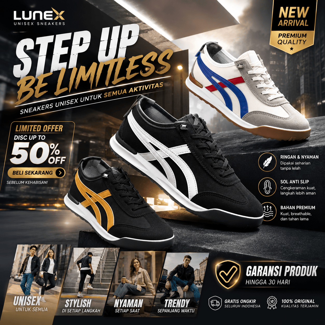 Sepatu Unisex Lunex
