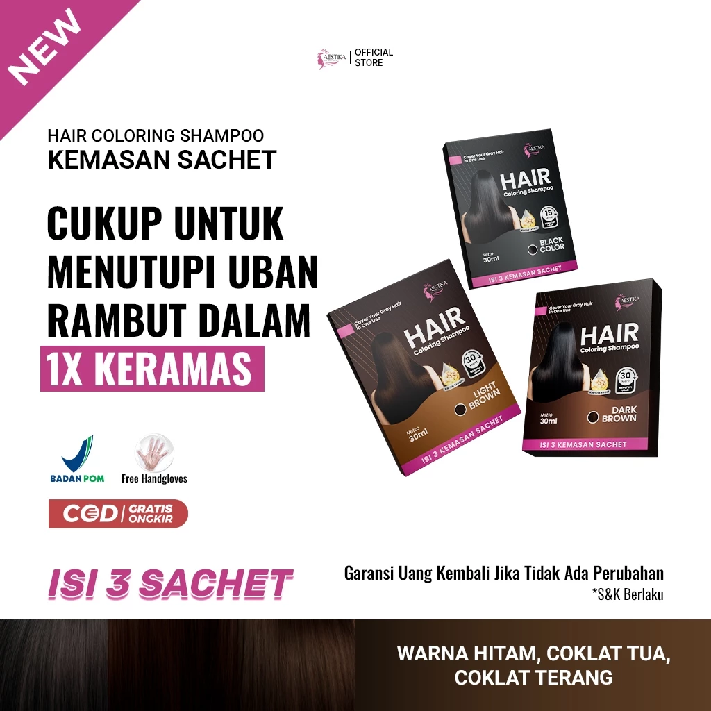 Aestika Hair Coloring Shampoo - FB LUK -NP NEW