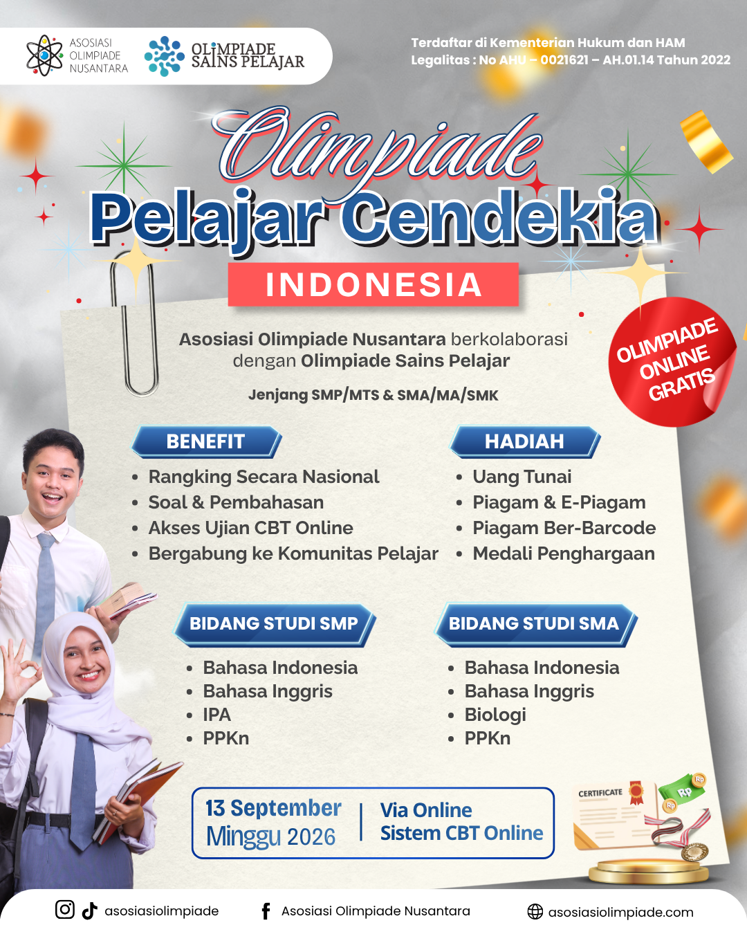OLIMPIADE PELAJAR CENDEKIA INDONESIA - AON X OSP  (13 SEPTEMBER 2026) logo