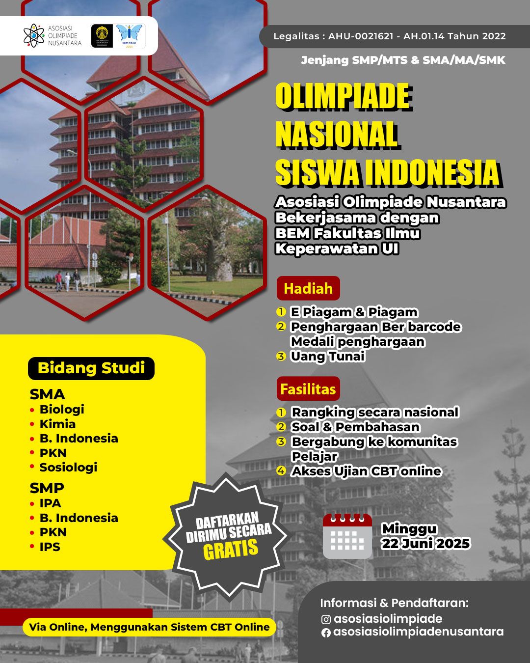 OLIMPIADE NASIONAL SISWA INDONESIA - AON X UI 22 JUNI 2025 logo