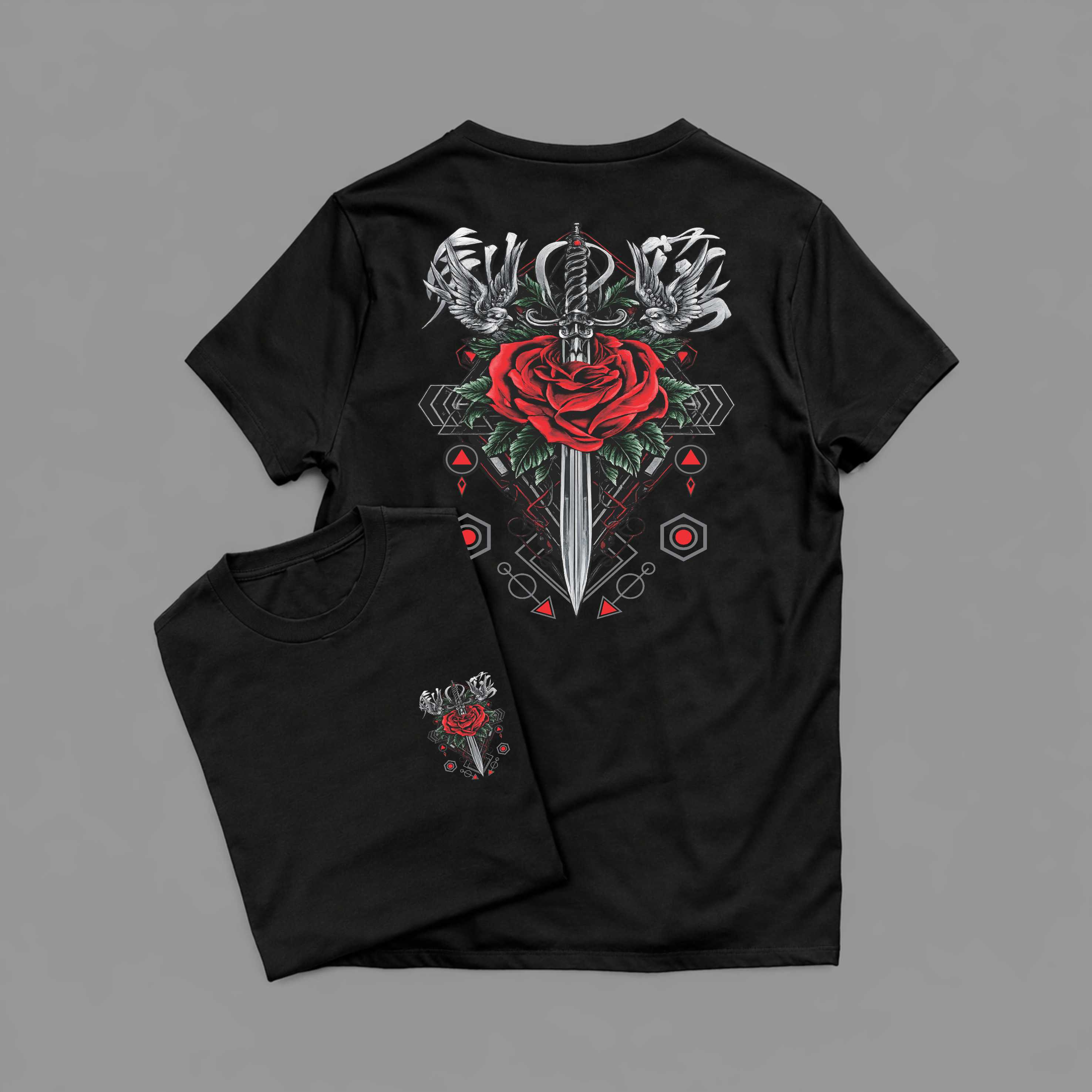 KAOS DEWASA ROSE SWORDS MAWAR PEDANG logo