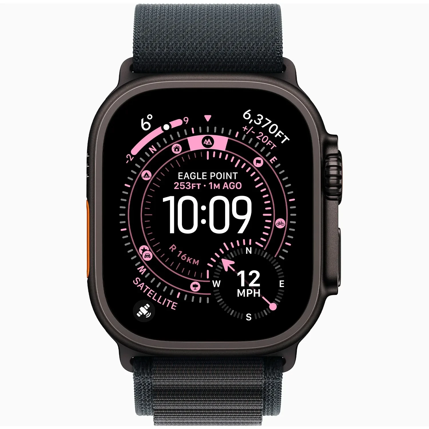 Apple Watch Ultra 3 Black Titanium - Alpine Loop - Black