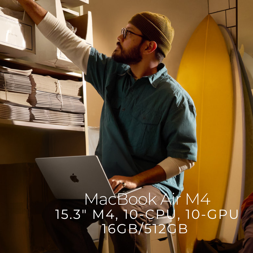 MacBook Air (15.3 inci, M4, 2025) 10C CPU, 10C GPU, 16GB Memory 512GB Storage logo