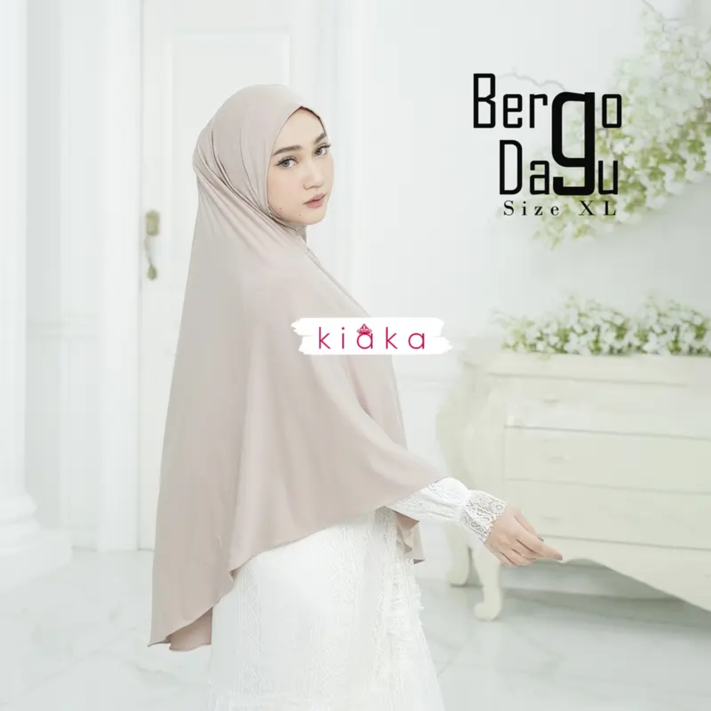 Kiaka Hijab Dagu Jumbo XL Malay Antem Bergo