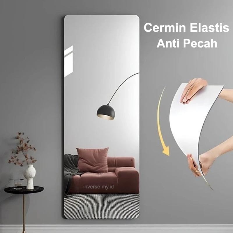 Cermin Tempel Dinding Elastis Anti Pecah logo