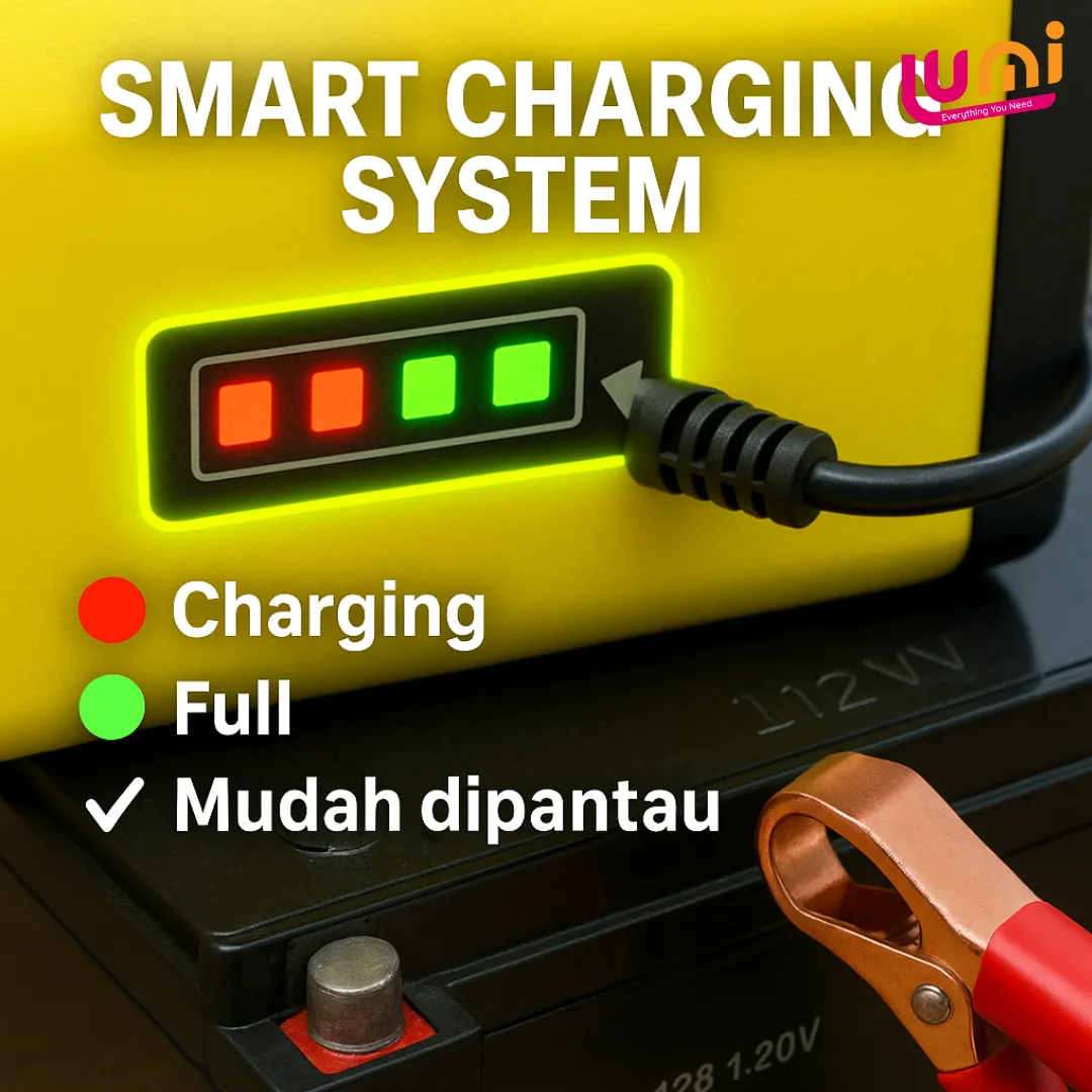 SMART BATTERY CHARGER / CHARGER AKI MOBIL MOTOR PORTABLE VOLTUNER 12V 2A ALAT CAS AKI ACCU KENDARAAN