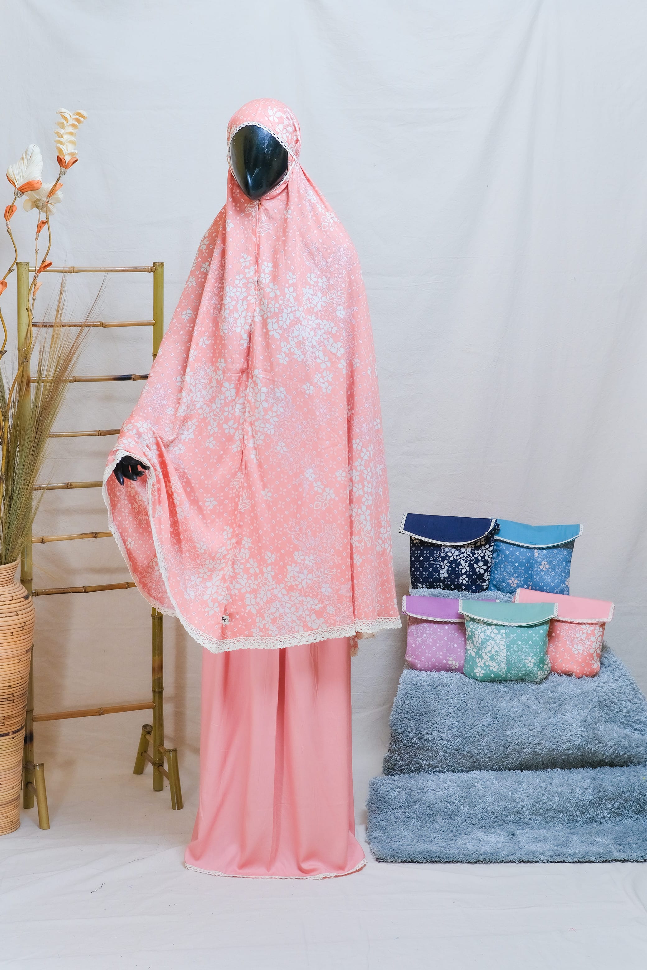 Mukena Dewasa Katun Rayon Premium Motif Aruna