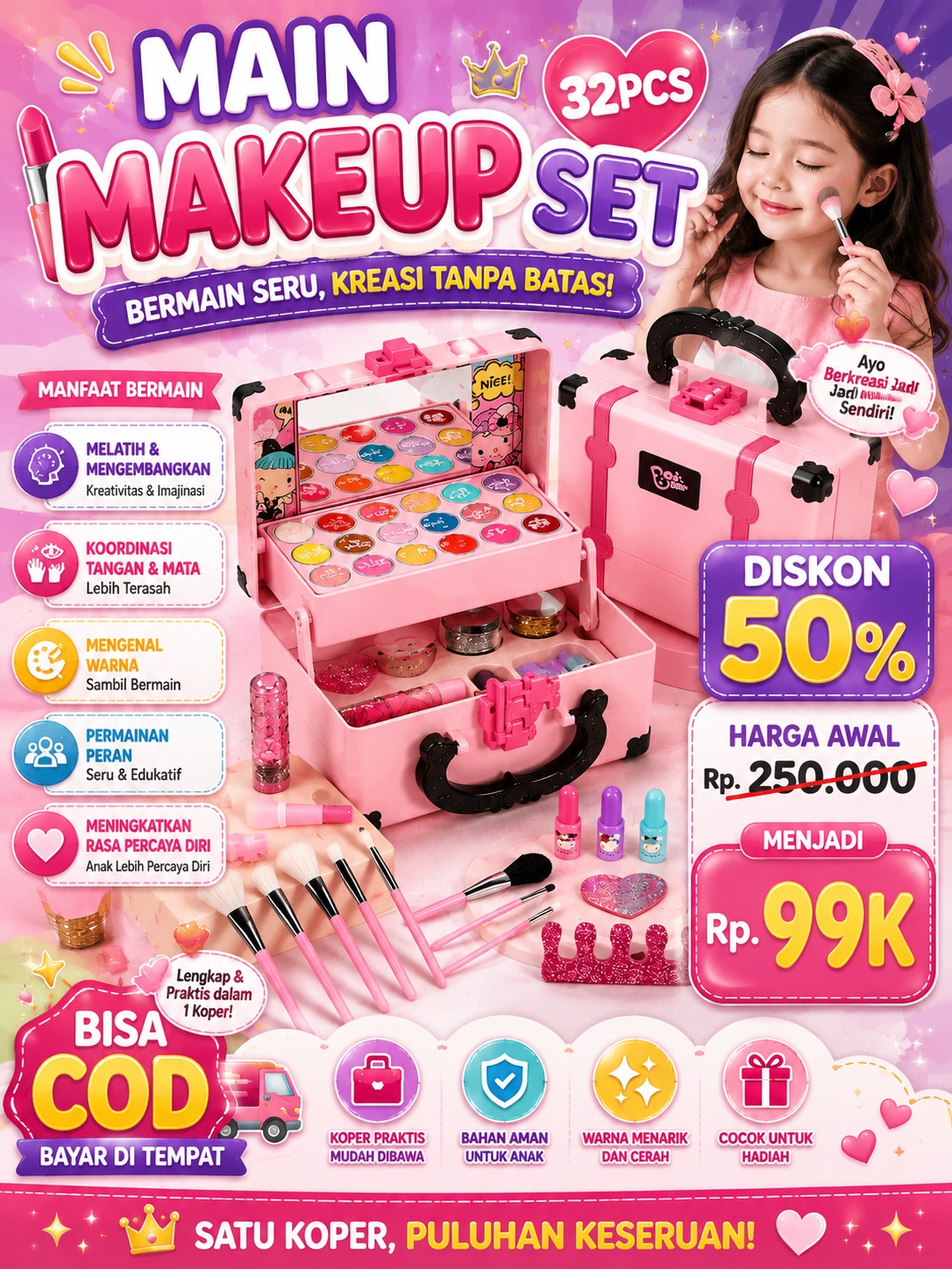 Mainan MakeUP Set Lengkap Bisa COD Dan Potongan Ongkir | YT-SYH logo