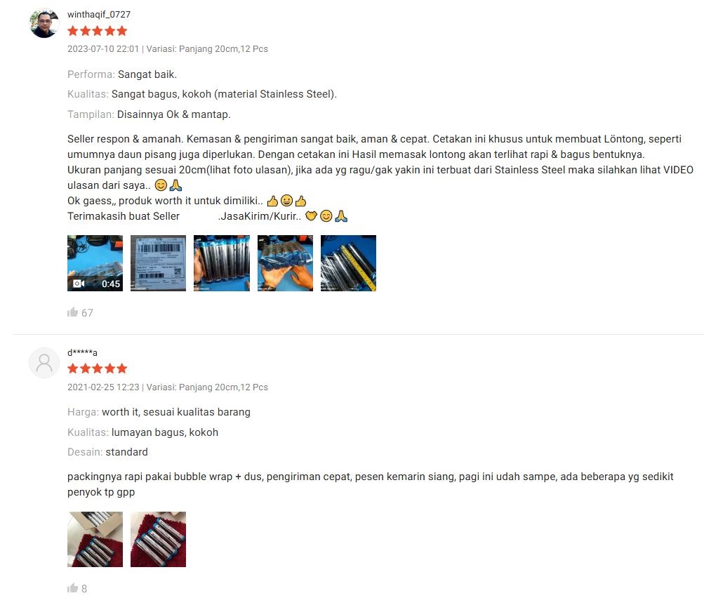 Cetakan Lontong Stainless Steel