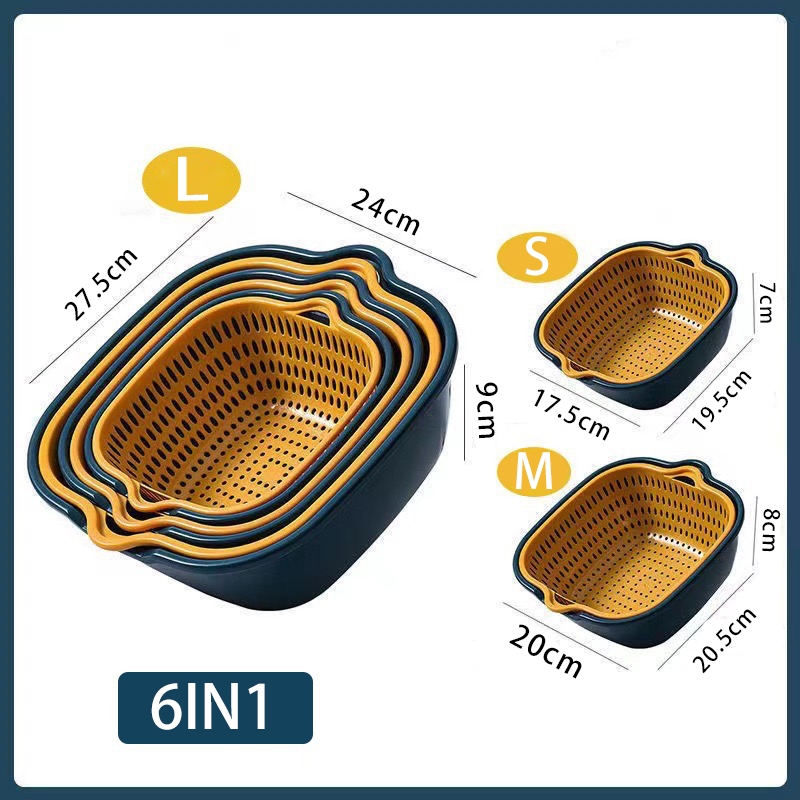 Keranjang Tirisan Multifungsi 6in1 6PCS ⚡ logo