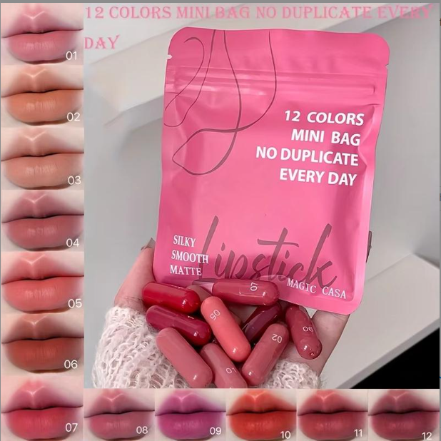 Lipstik Matte 12 pcs TM logo