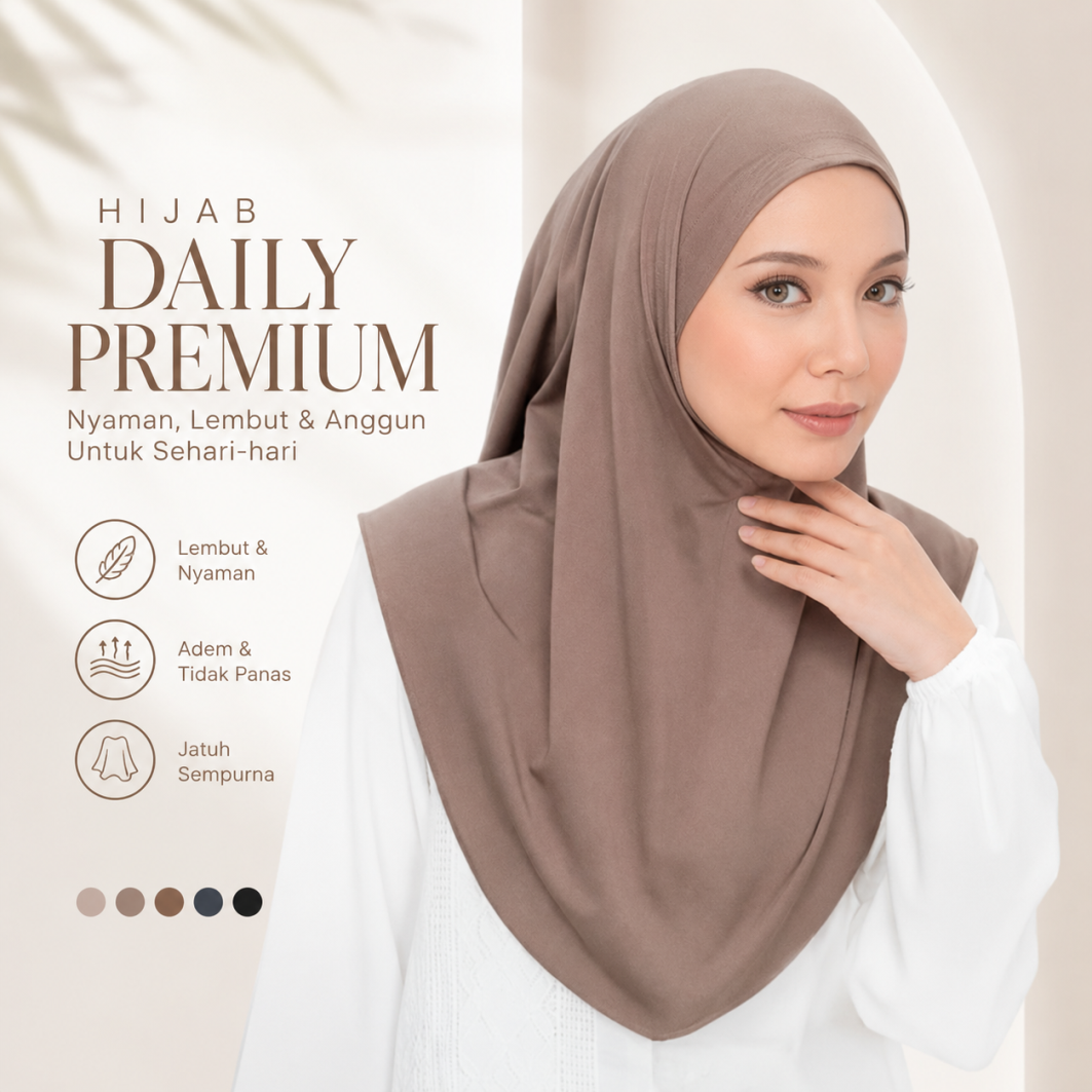 Jilbab Bergo Jersey Premium