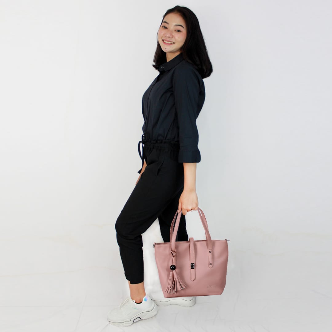 [VELICIA] Ariana Peach Tote Bag