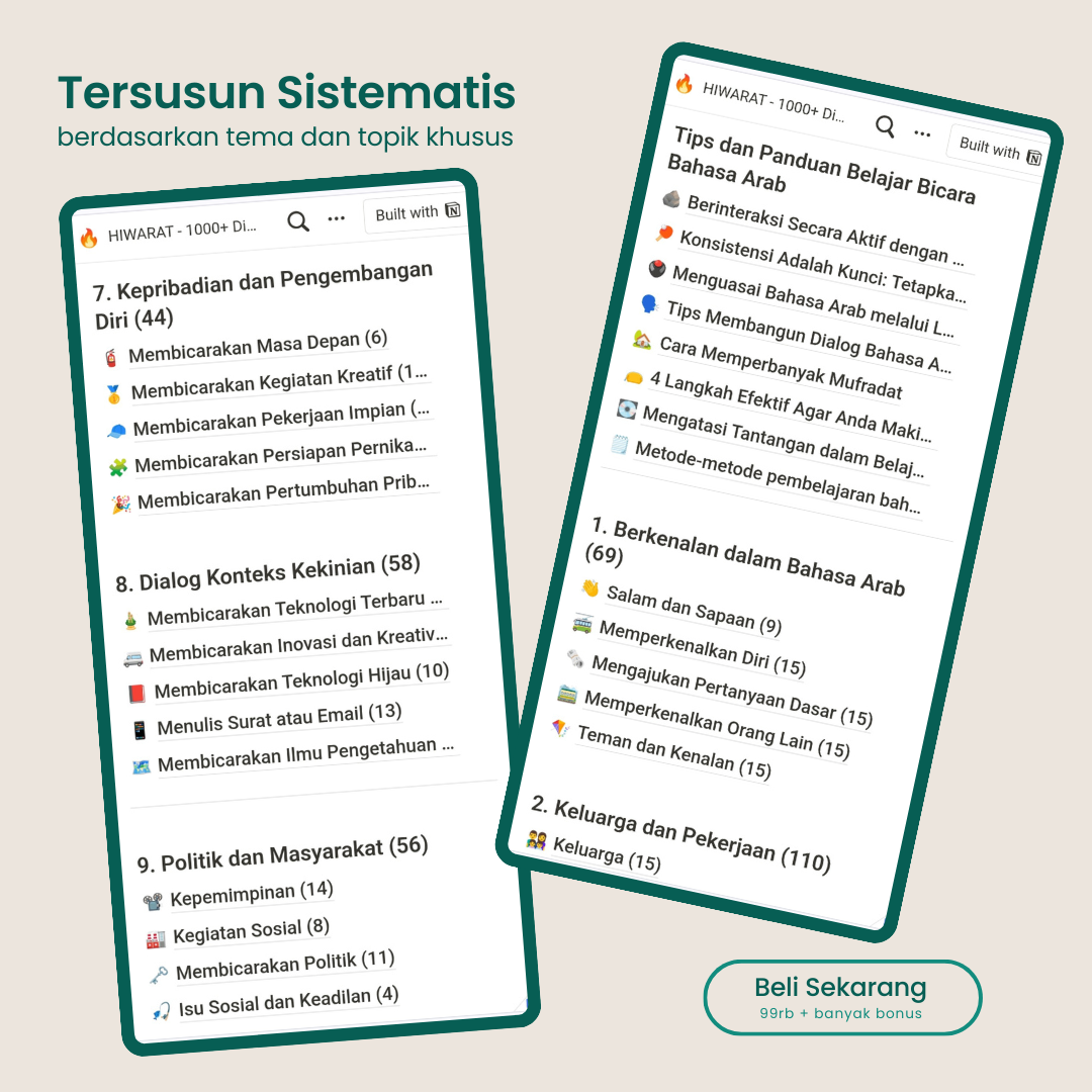 Hiwarat - Modul 1000+ Dialog Bahasa Arab