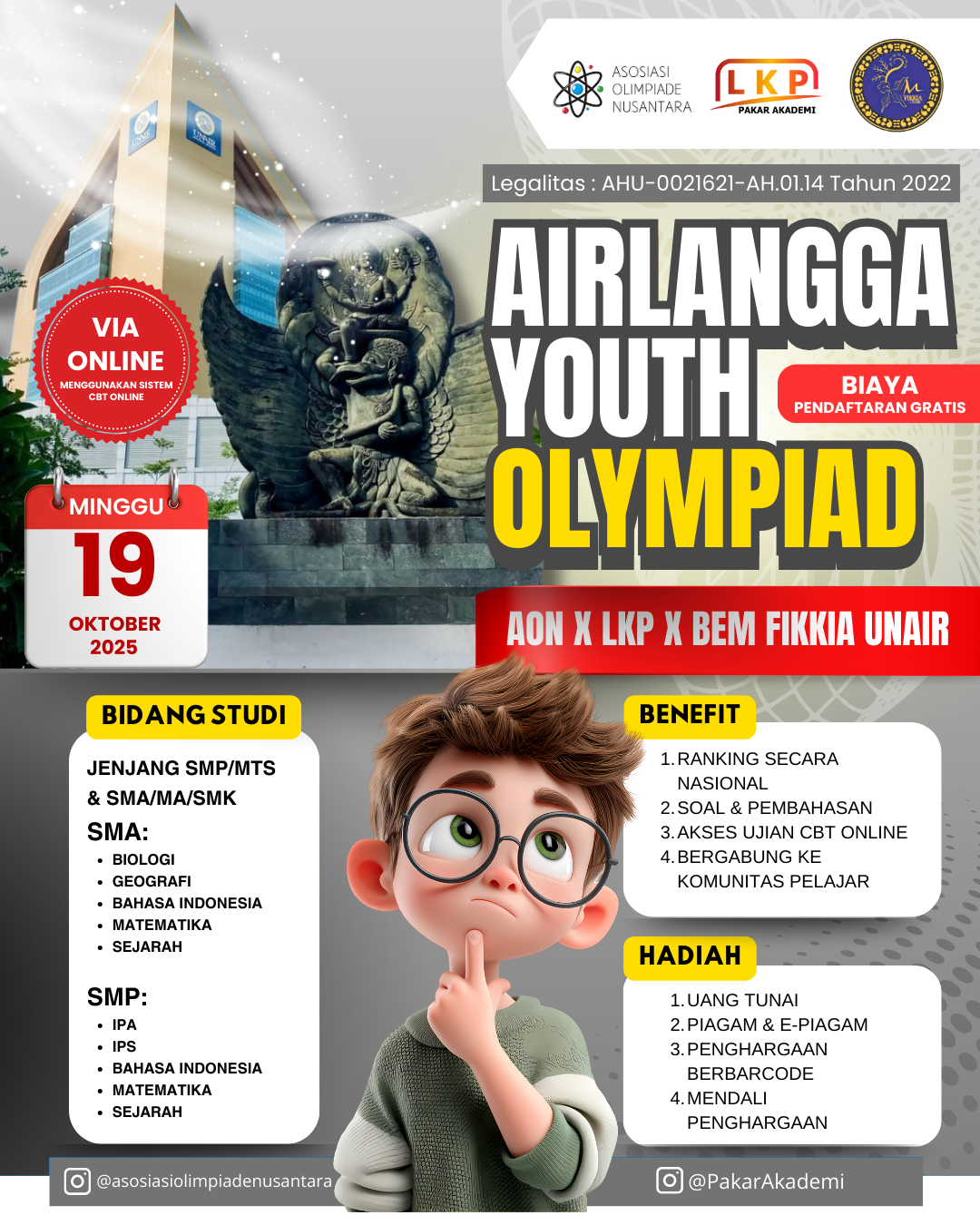 AIRLANGGA YOUTH OLYMPIAD - AON X LKP X BEM FIKKIA UNAIR 19 OKTOBER 2025 logo
