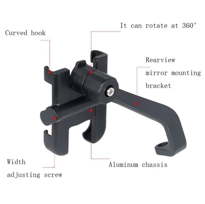 LogOn holder HP spion motor gratis semprotan air untuk cuci motor