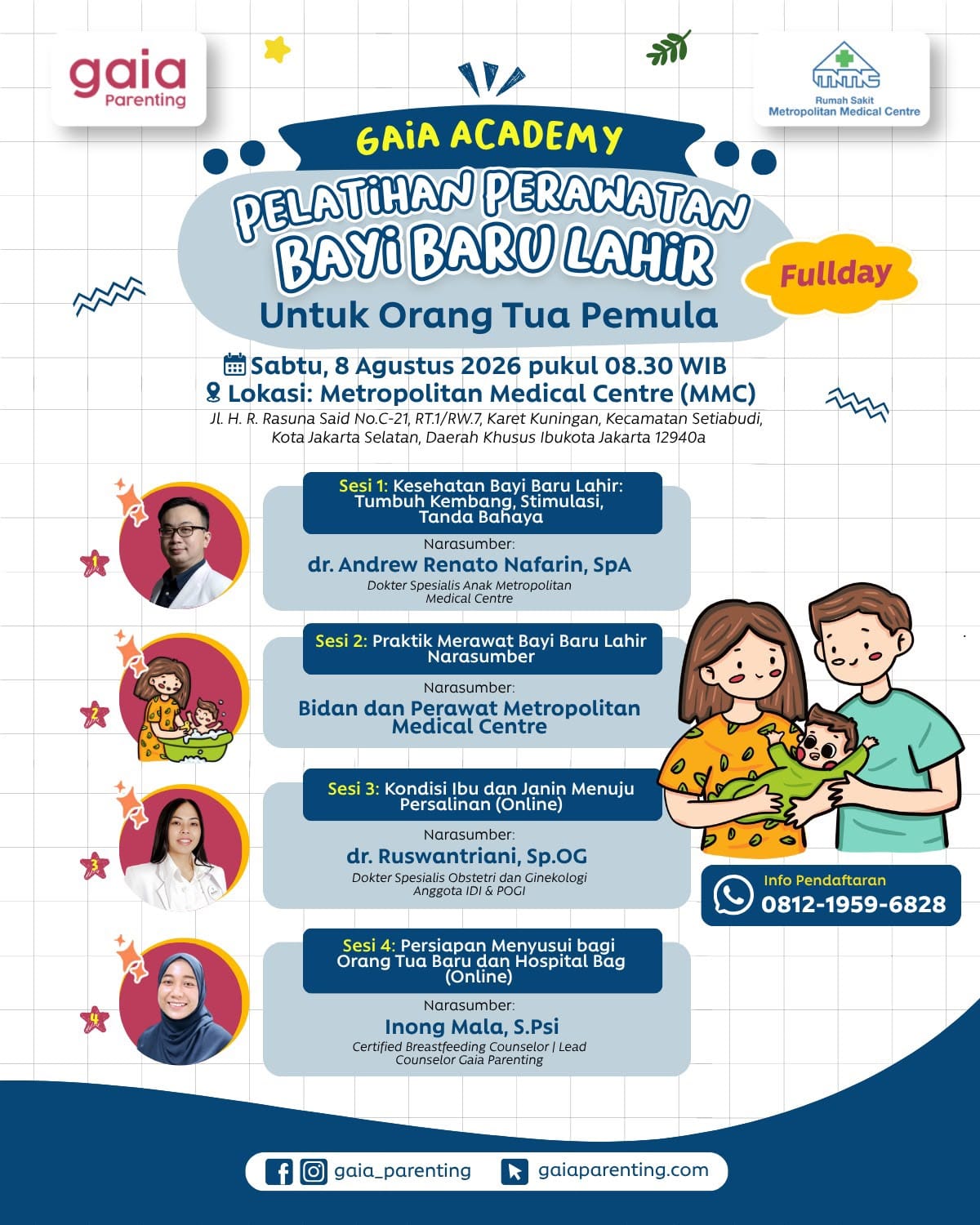 Gaia Academy: Pelatihan Perawatan Bayi Baru Lahir Untuk Orang Tua (8 Agustus MMC Hospital Kuningan) logo