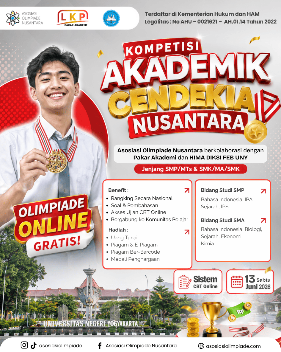 KOMPETISI AKADEMIK CENDEKIA NUSANTARA - AON X LKP X HIMA DIKSI FEB UNY (13 JUNI 2026) logo