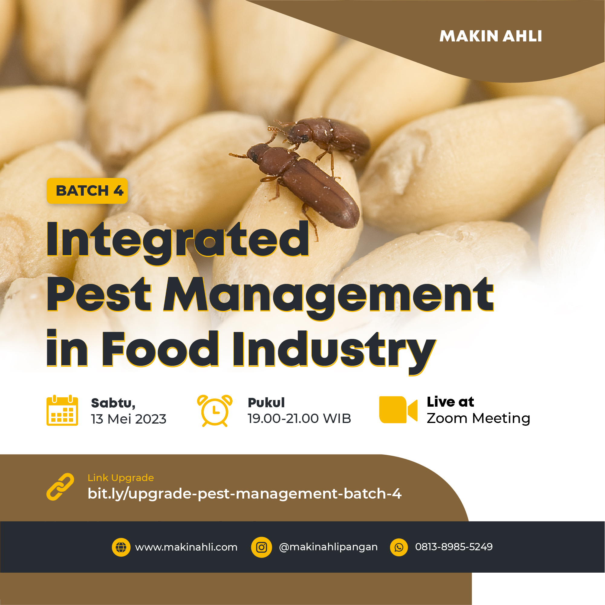 PELATIHAN INTEGRATED PEST MANAGEMENT IN FOOD INDUSTRY BATCH 4 [UPGRADE