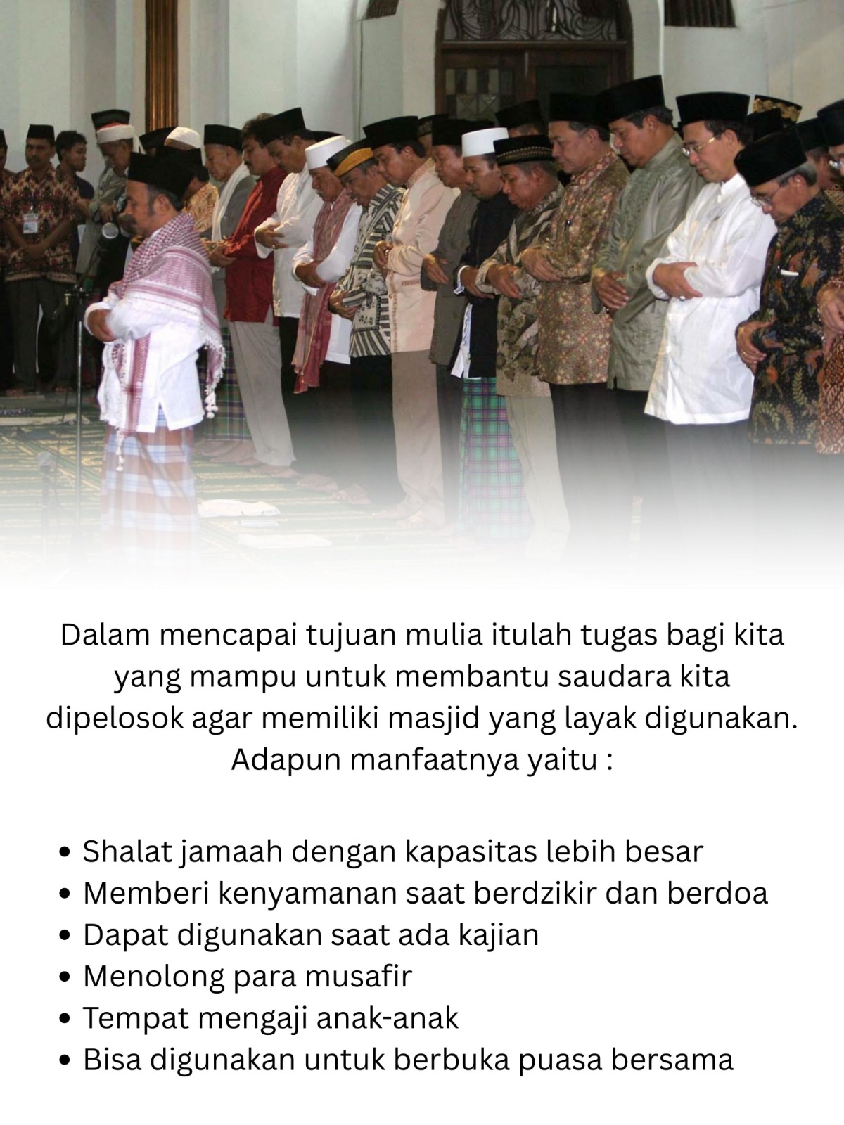 Donasi pembangunan masjid