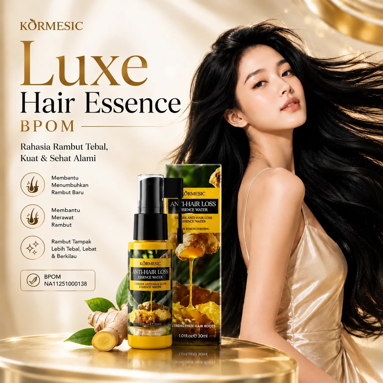 Luxe Hair Essence Bpom EG EVPO G8 logo