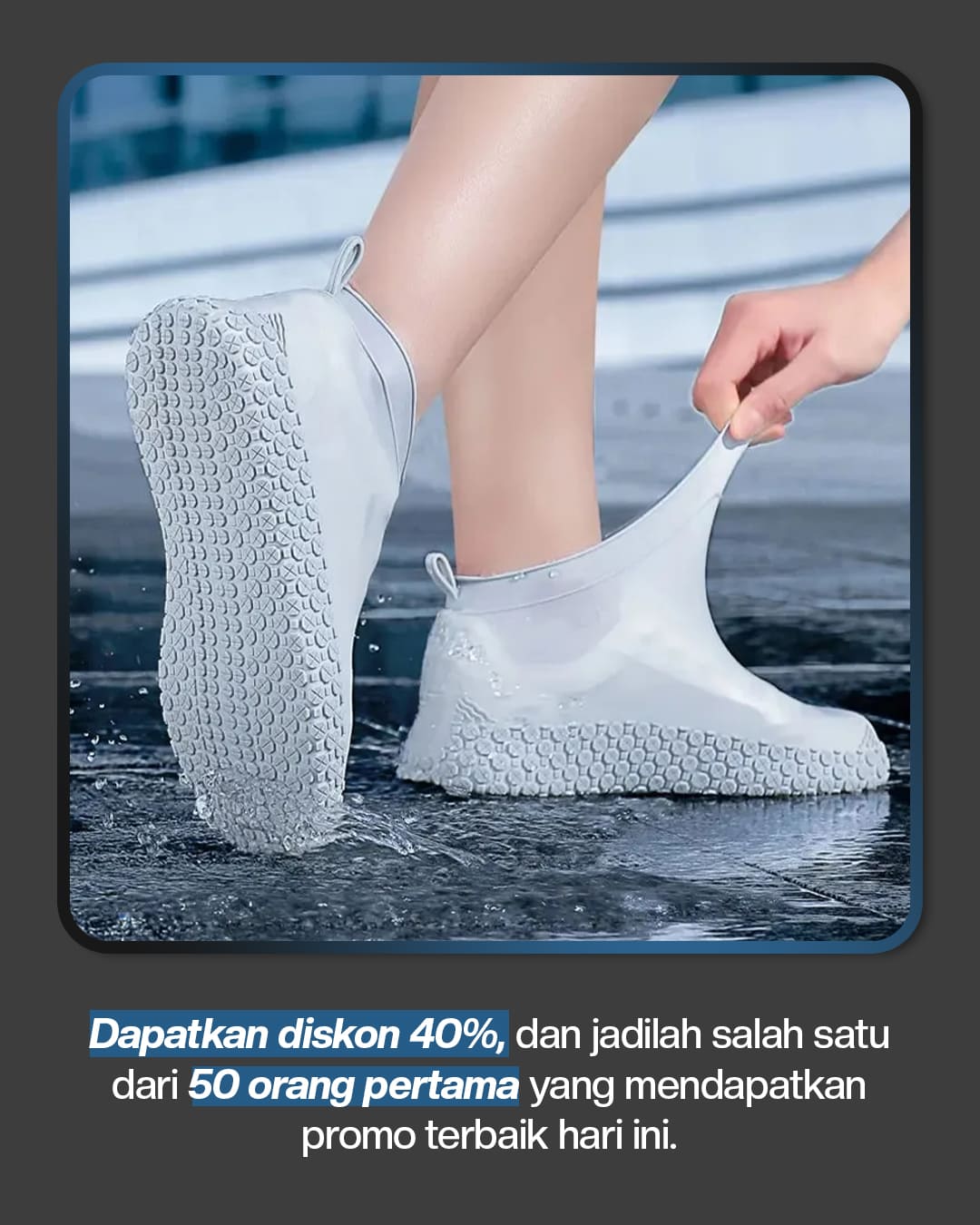 Cover Sepatu Anti Air F logo