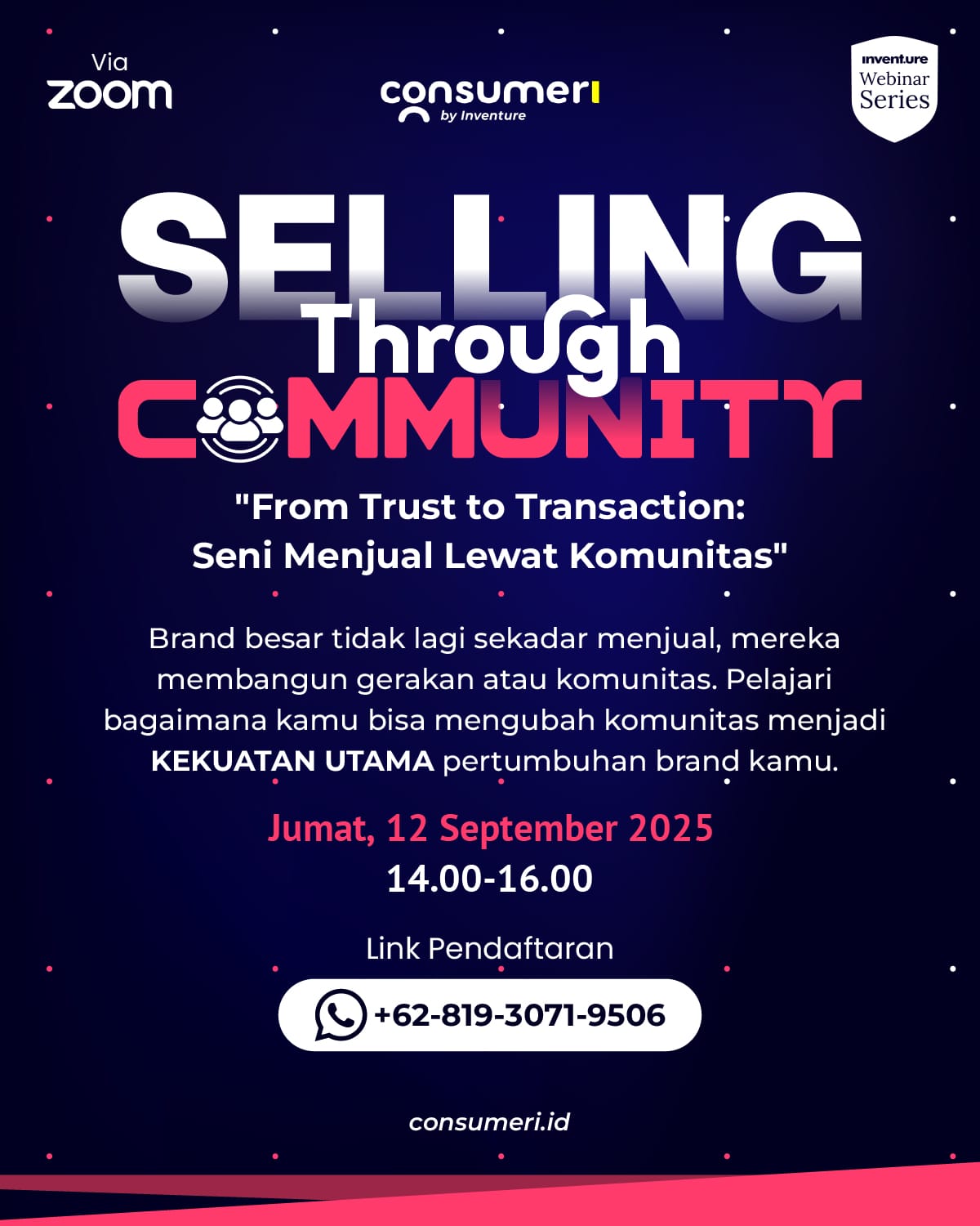Webinar Selling Through Community - 6 Person logo