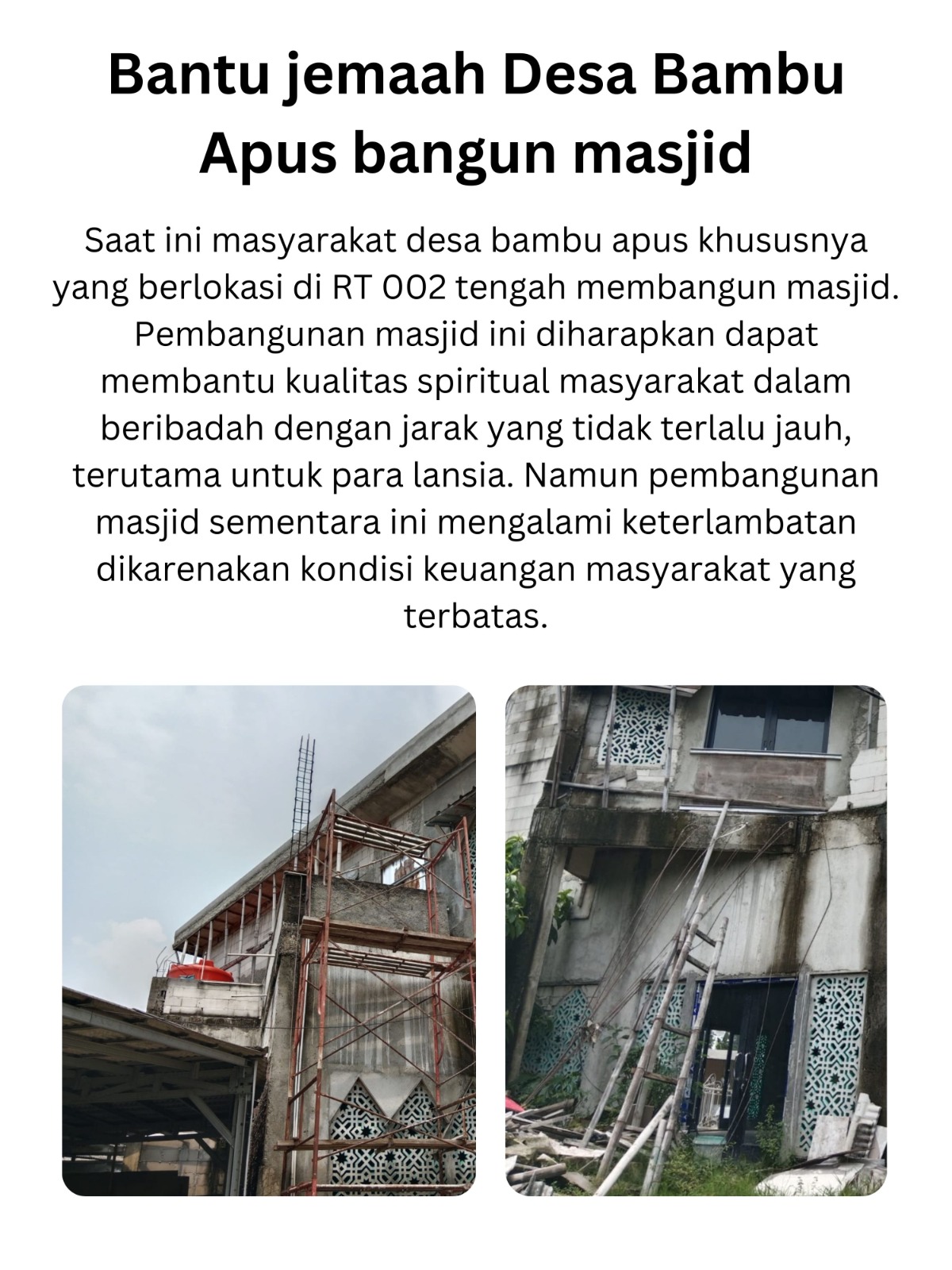 Donasi pembangunan masjid