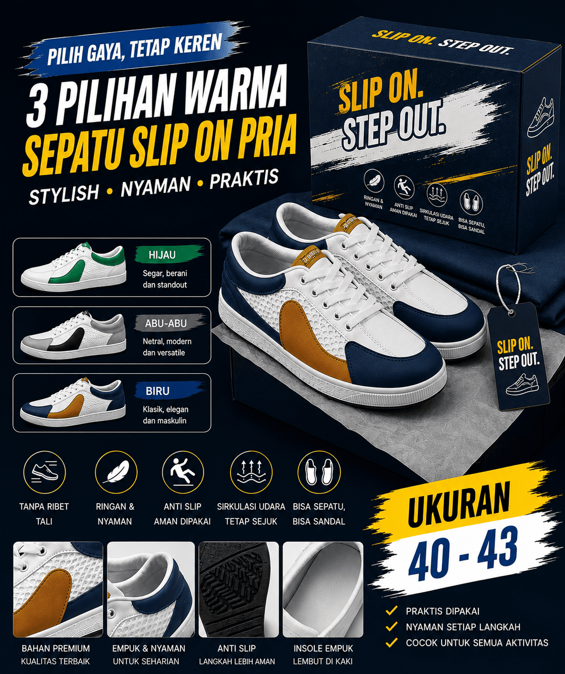 Pilihan Warna Cagrufel Slip-On