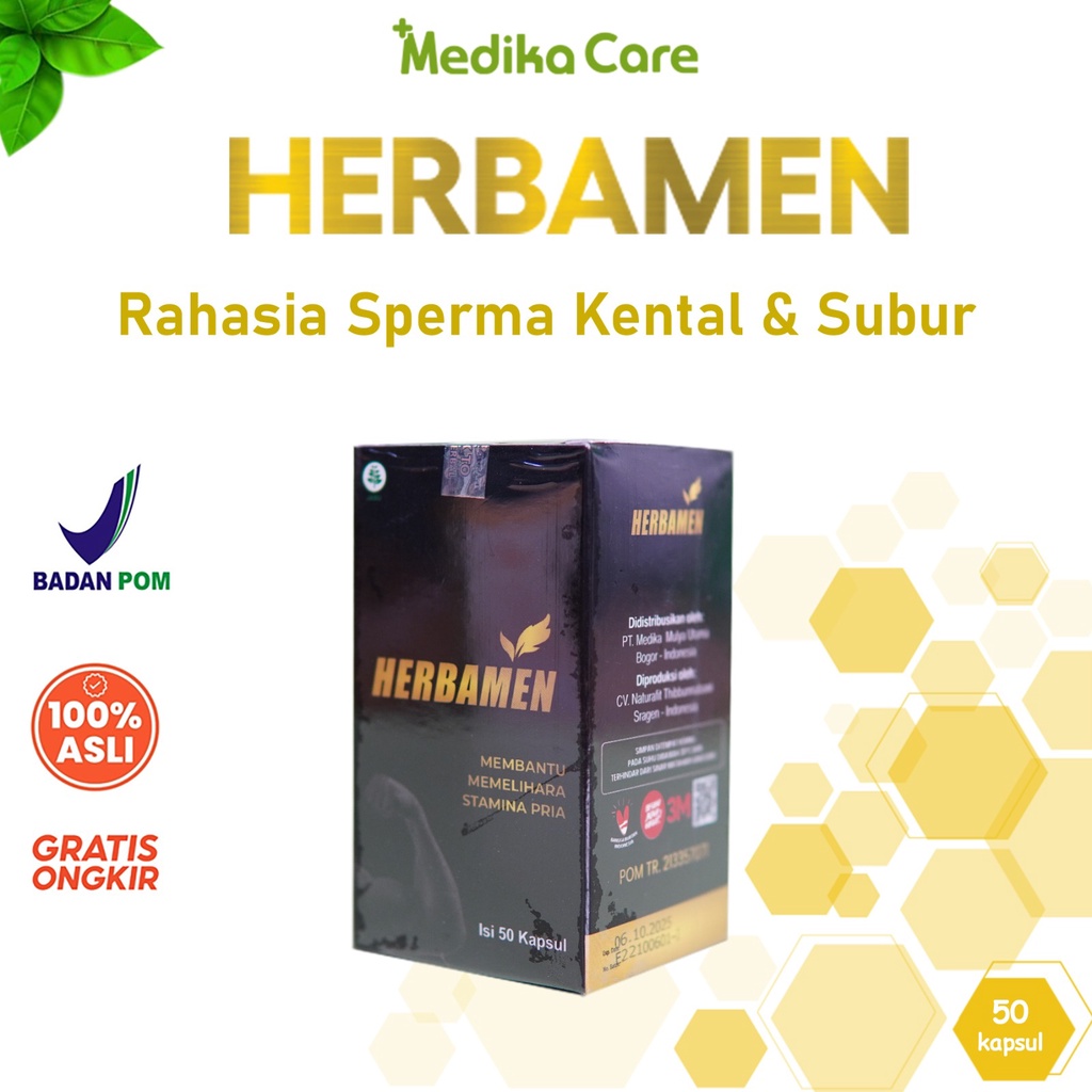 Herbamen - Rahasia Sperma Kental Subur & Tahan Lama - Obat Penyubur Pria - Promil Pria [HBN-01] logo