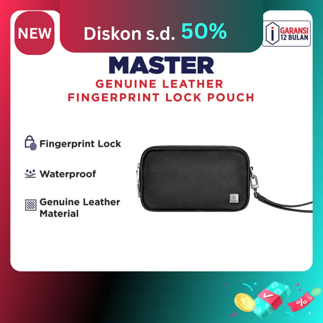 MOZRA ( Tas Tangan Clutch Fingerprint Series Master Genuine Leather Premium Quality ) GG5 logo