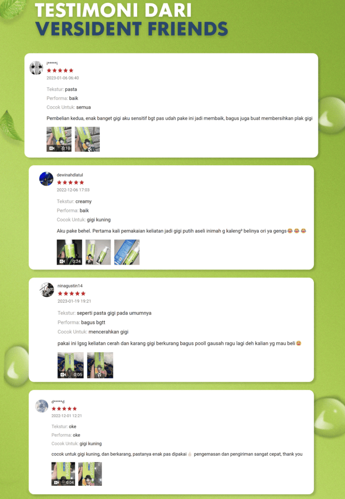 Screenshot Testimoni