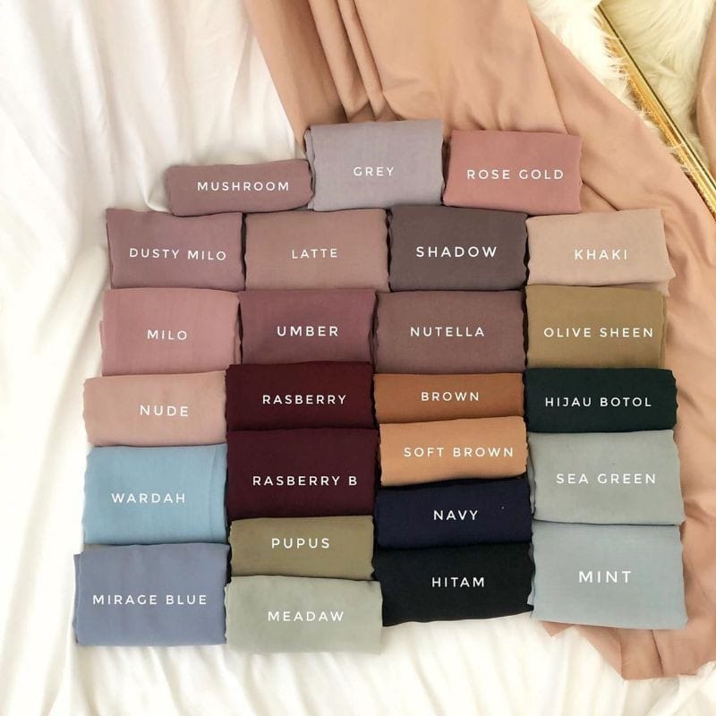 Pilihan Warna Zahira Bergo