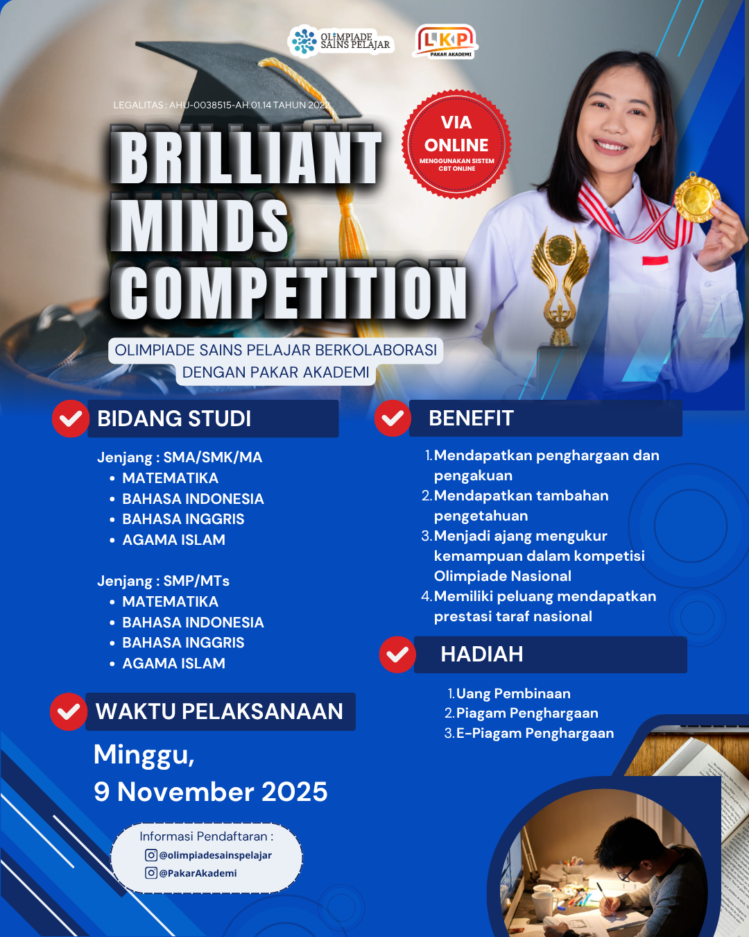 BRILLIANT MINDS COMPETITION - 9 NOVEMBER 2025 OSPxLKP logo