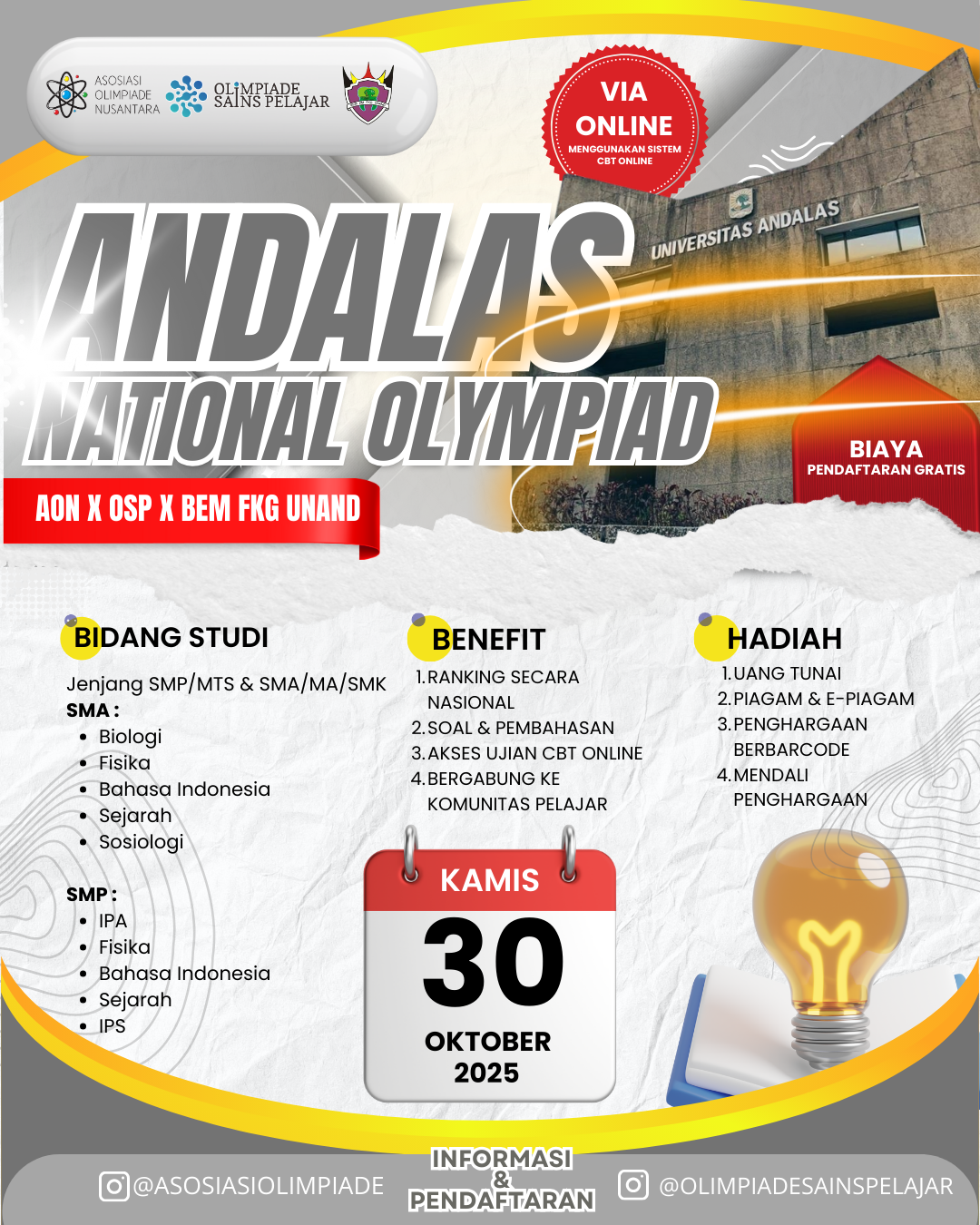 ANDALAS NATIONAL OLYMPIAD - AON X OSP X BEM FKG UNAND 30 OKTOBER 2025 logo