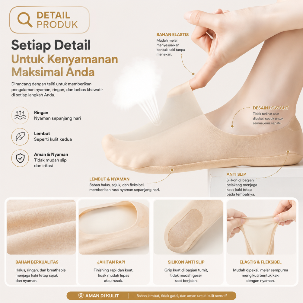 Women's ultra invisible socks 3