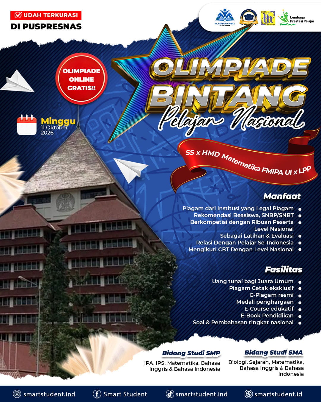 OLIMPIADE BINTANG PELAJAR NASIONAL 2026 logo