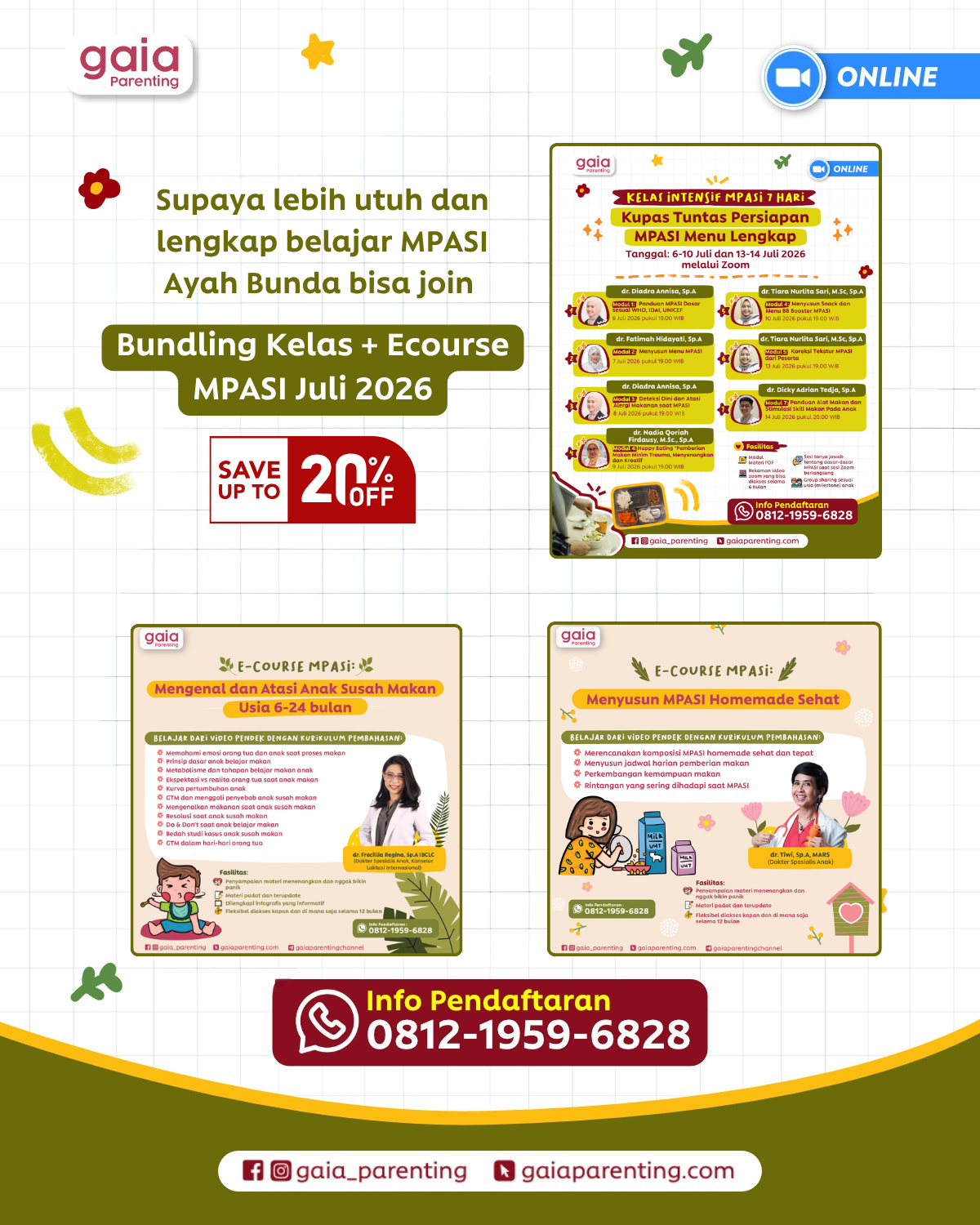 Kelas Intensif MPASI 7 Hari: Kupas Tuntas Persiapan & Fundamental MPASI Menu Lengkap