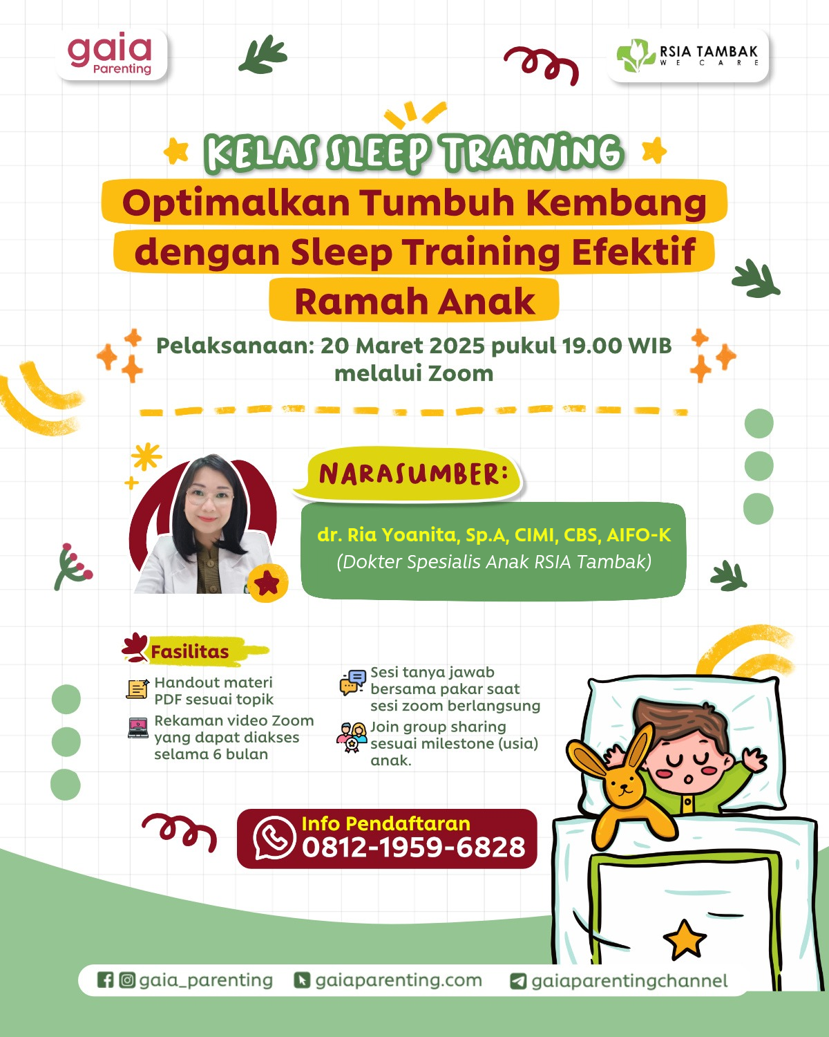 Kelas Sleep Training Basic: Optimalkan Tumbuh Kembang dengan Sleep Training (Maret 2025) logo