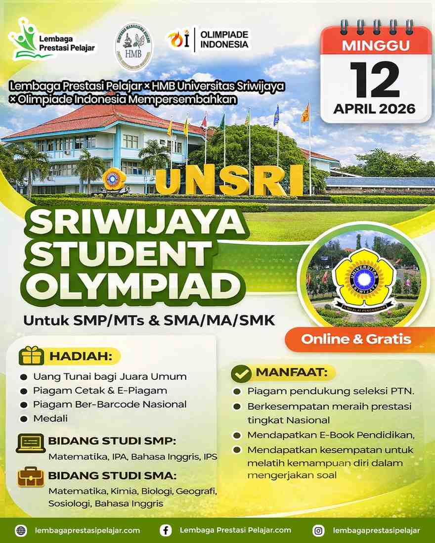 SRIWIJAYA STUDENT OLYMPIAD 2026 [LPP] logo