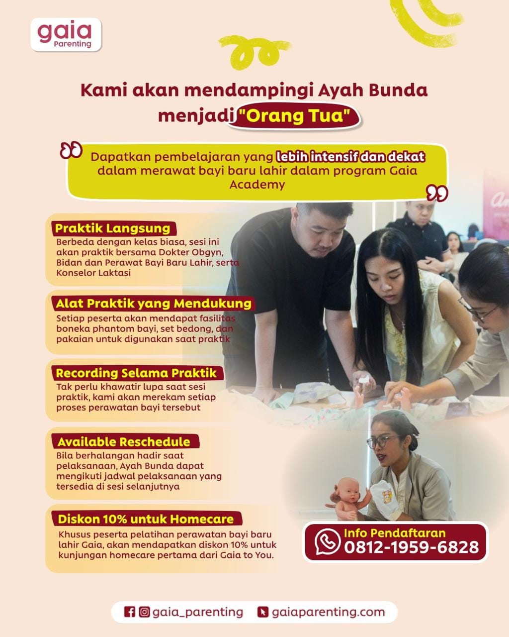 Gaia Academy: Pelatihan Perawatan Bayi Baru Lahir Untuk Orang Tua Pemula