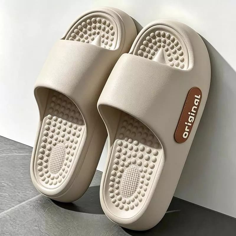 Sandal Pijat Wanita/Pria Anti Slip Nyaman Keren Sandal Rumah Bahan EVA Karet - NEW LD logo